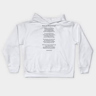 Boats on a River Midnight Poem Kids Hoodie